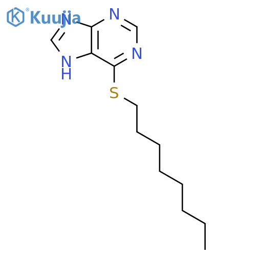 6-(Octylthio)-7H-purine structure