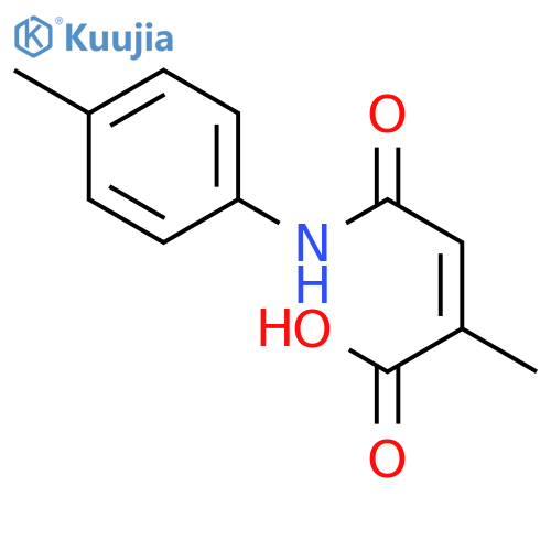 2-Butenoic acid, 2-methyl-4-[(4-methylphenyl)amino]-4-oxo-, (2Z)- structure