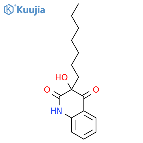 2,4(1H,3H)-Quinolinedione,3-heptyl-3-hydroxy-, (+)- structure