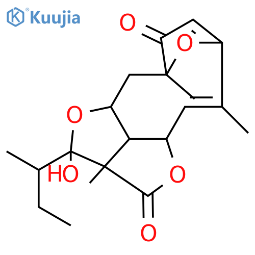 2a,3,5,6,11a,11b-Hexahydro-3-hydroxy-2a,6,10-trimethyl-3-(1-methylpropyl)-6,9-epoxy-2H-1,4-dioxacyclodeca[cd]pentalene-2,7(4aH)-dione structure