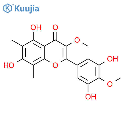 4H-1-Benzopyran-4-one,2-(3,5-dihydroxy-4-methoxyphenyl)-5,7-dihydroxy-3-methoxy-6,8-dimethyl- structure