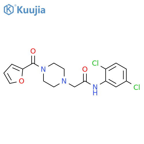 N-(2,5-dichlorophenyl)-2-4-(furan-2-carbonyl)piperazin-1-ylacetamide structure