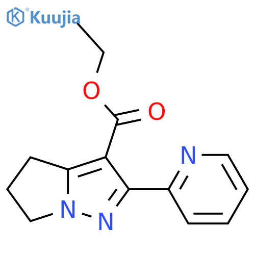 2-Pyridin-2-yl-5,6-dihydro-4h-pyrrolo[1,2-b]pyrazole-3-carboxylic acid ethyl ester structure
