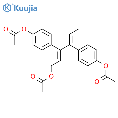 1-O-Acetyl-3,4-bis-(4-acetoxyphenyl)-hexa-2,4-dien-1-ol structure
