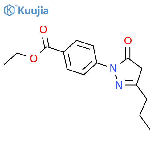 ethyl 4-(5-oxo-3-propyl-4,5-dihydro-1H-pyrazol-1-yl)benzoate structure