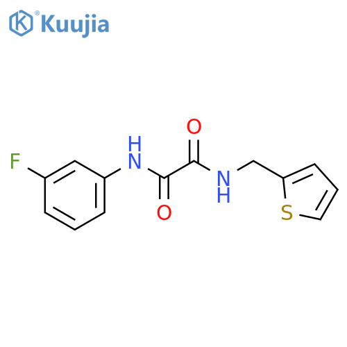 N'-(3-fluorophenyl)-N-(thiophen-2-yl)methylethanediamide structure