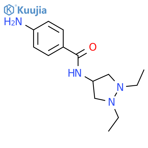 Benzamide, 4-amino-N-(1,2-diethyl-4-pyrazolidinyl)- structure