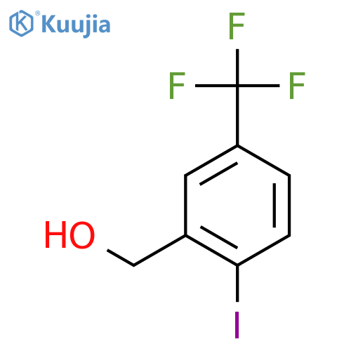 [2-iodo-5-(trifluoromethyl)phenyl]methanol structure