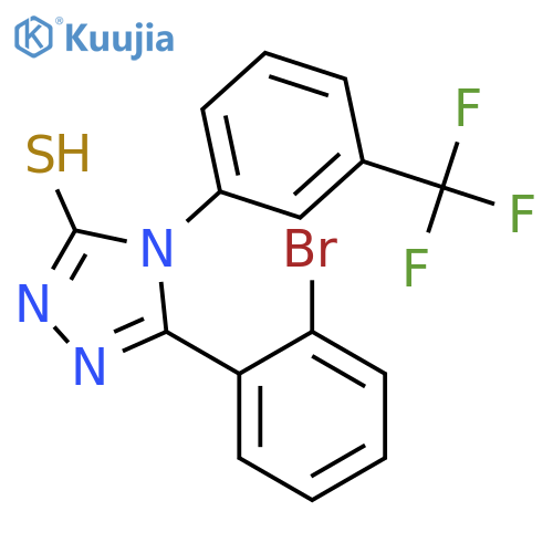5-(2-bromophenyl)-4-3-(trifluoromethyl)phenyl-4H-1,2,4-triazole-3-thiol structure
