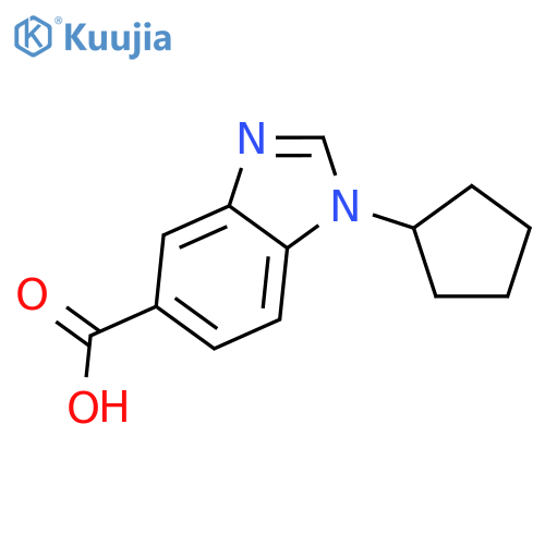 1-cyclopentyl-1H-benzimidazole-5-carboxylic acid structure