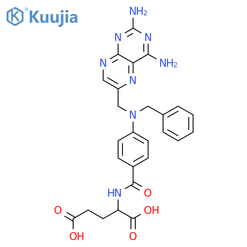 L-Glutamic acid,N-[4-[[(2,4-diamino-6-pteridinyl)methyl](phenylmethyl)amino]benzoyl]- structure