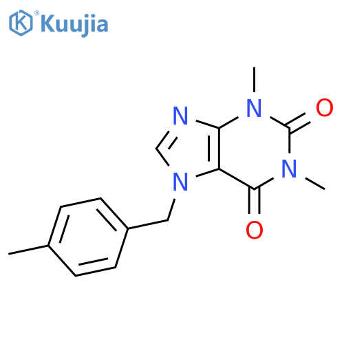 1,3-dimethyl-7-(4-methylphenyl)methyl-2,3,6,7-tetrahydro-1H-purine-2,6-dione structure
