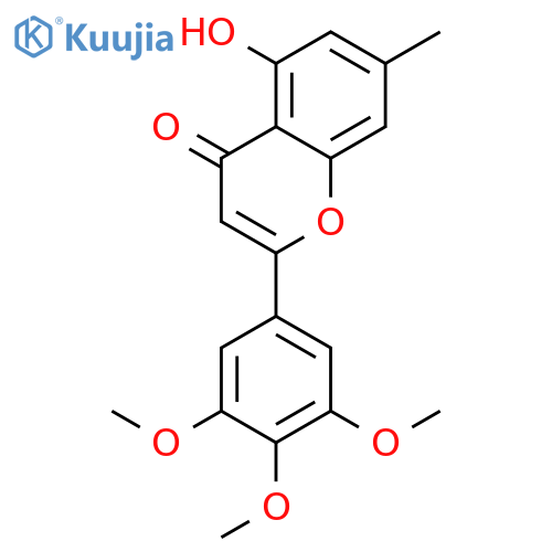5-hydroxy-7-methyl-2-(3,4,5-trimethoxyphenyl)chromen-4-one structure