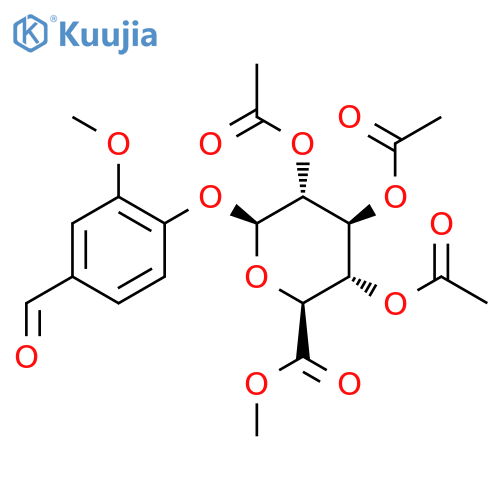 4-Formyl-2-methoxyphenyl β-D-Glucopyranosiduronic Acid Triacetate Methyl Ester structure