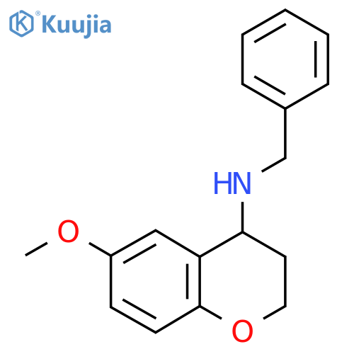 N-Benzyl-6-methoxy-3,4-dihydro-2H-1-benzopyran-4-amine structure