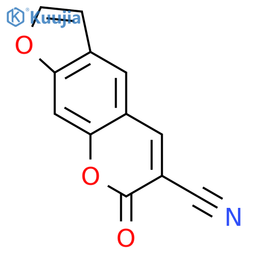 7-oxo-7H-furo[3,2-g]chromene-6-carbonitrile structure