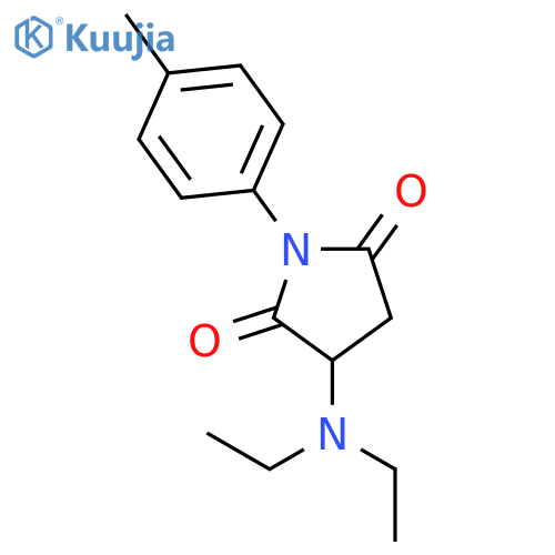 2,5-PYRROLIDINEDIONE, 3-(DIETHYLAMINO)-1-(4-METHYLPHENYL)- structure