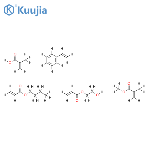 Butyl acrylate, 2-hydroxyethyl acrylate, styrene, methyl methacrylate, methacrylic acid polymer structure
