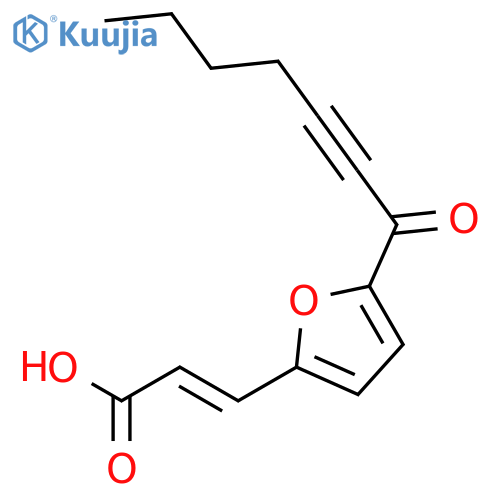 2-Propenoic acid, 3-[5-(1-oxo-2-heptynyl)-2-furanyl]-, (E)- structure