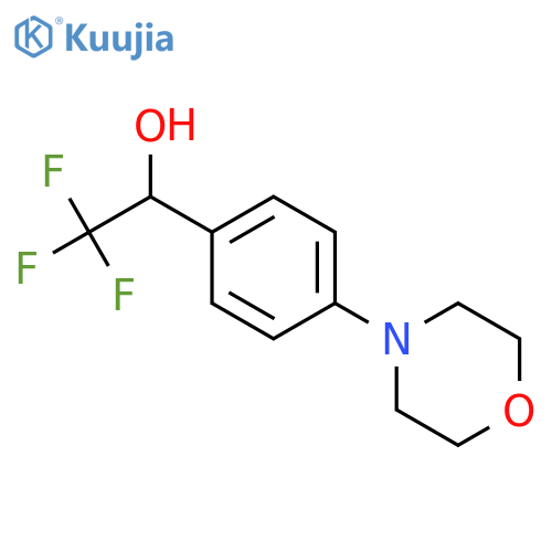 2,2,2-trifluoro-1-4-(morpholin-4-yl)phenylethan-1-ol structure