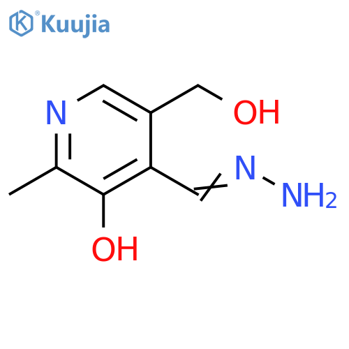 4-Pyridinecarboxaldehyde, 3-hydroxy-5-(hydroxymethyl)-2-methyl-,hydrazone structure