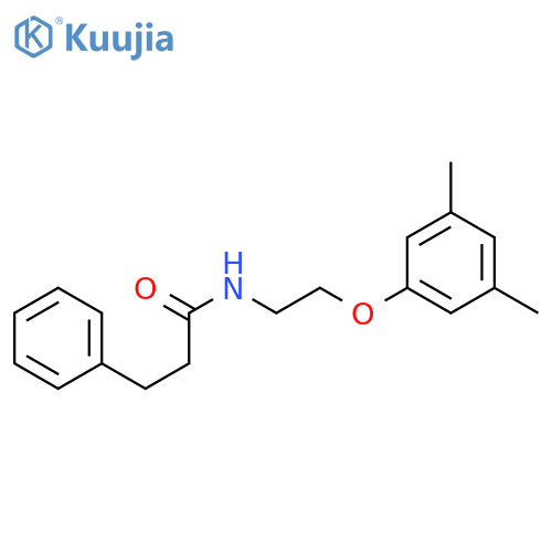 N-2-(3,5-dimethylphenoxy)ethyl-3-phenylpropanamide structure