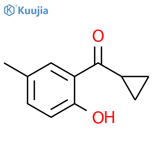 2-cyclopropanecarbonyl-4-methylphenol structure