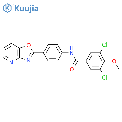 3,5-Dichloro-4-methoxy-N-[4-([1,3]oxazolo[4,5-b]pyridin-2-yl)phenyl]benzamide structure