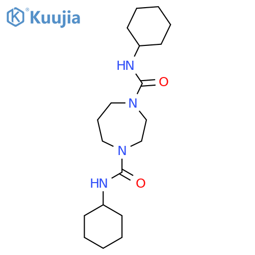N-Cyclohexyl(4-(N-cyclohexylcarbamoyl)(1,4-diazaperhydroepinyl))formamide structure