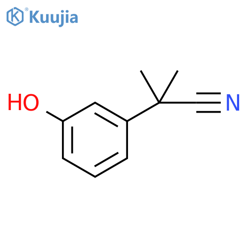 2-(3-Hydroxyphenyl)-2-methylpropanenitrile structure