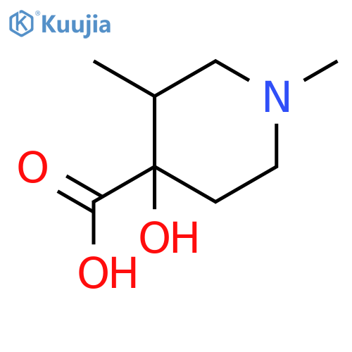 4-Hydroxy-1,3-dimethylpiperidine-4-carboxylic acid structure