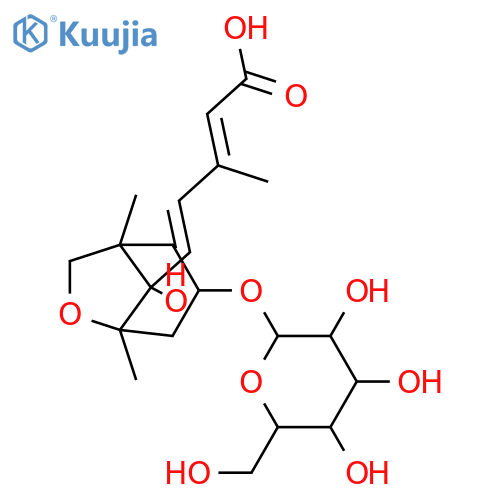 5,13-Epoxy-3,6-dihydroxycyclofarnesa-7,9-dien-11-oic acid; (3R,5R,6S,7E,9Z)-form, 3-O-β-D-Glucopyranoside structure