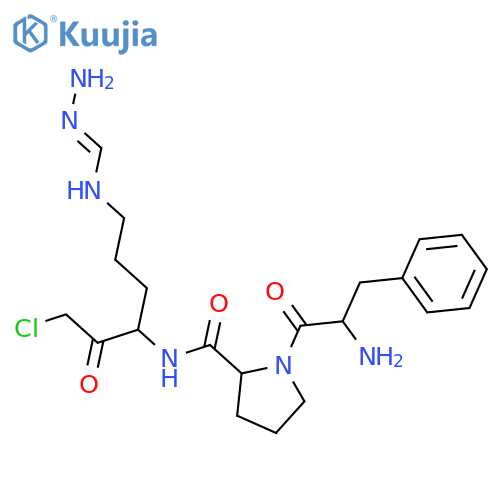 L-Prolinamide,D-phenylalanyl-N-[(1S)-4-[(aminoiminomethyl)amino]-1-(2-chloroacetyl)butyl]- structure