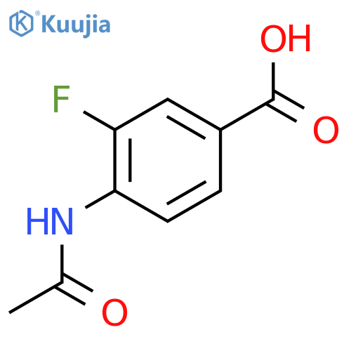 4-Acetamido-3-fluorobenzoic acid structure