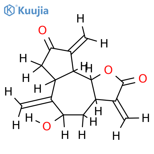 (1alpha,5alpha,6alpha,9beta)-9-Hydoxy-3-oxo-4(15),10(14),11(13)-guaiatrien-12,6-olide structure