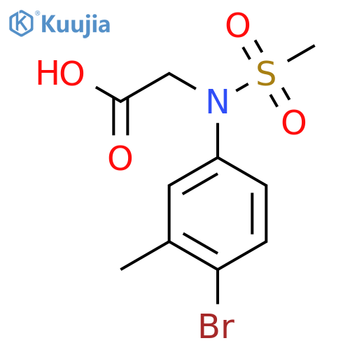 N-(4-Bromo-3-methylphenyl)-N-(methylsulfonyl)glycine structure