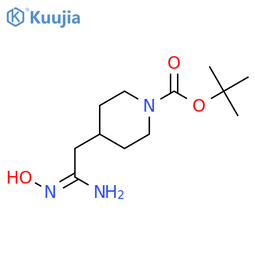 Tert-butyl 4-[(2z)-2-amino-2-hydroxyiminoethyl]piperidine-1-carboxylate structure
