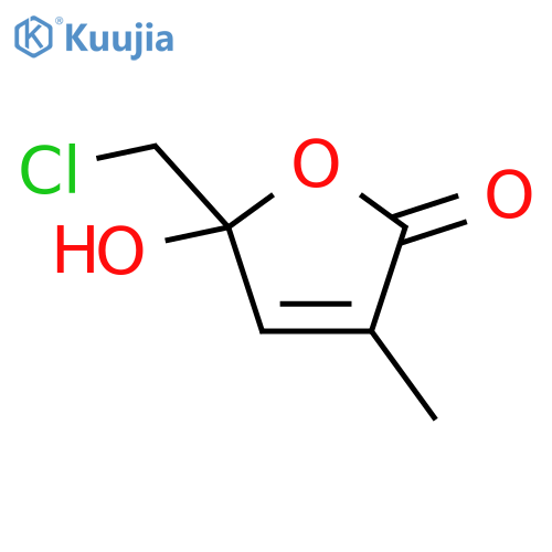 2(5H)-Furanone,5-(chloromethyl)-5-hydroxy-3-methyl- (9CI) structure