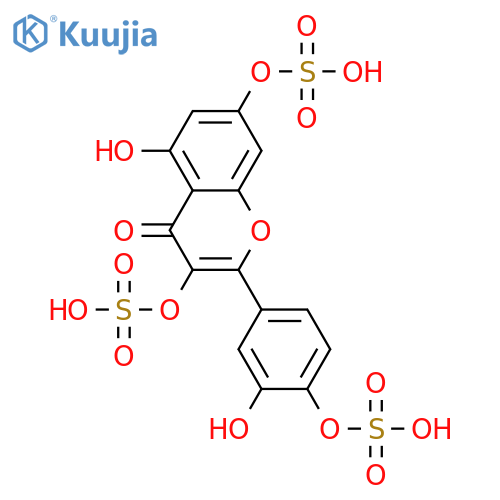 3,3',4',5,7-Pentahydroxyflavone; 3,4',7-Trisulfate structure