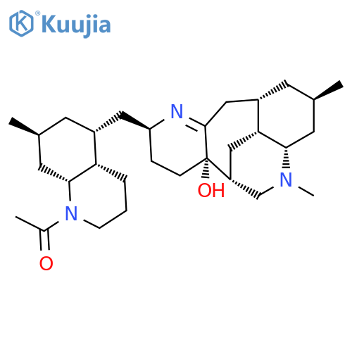 Quinoline,1-acetyl-5-[[(2R,4aS,5R,6aR,7S,9R,10aS)-2,3,4,4a,6,6a,7,8,9,10,10a,11-dodecahydro-4a-hydroxy-9,12-dimethyl-7,5-(iminomethano)-5H-benzo[5,6]cyclohepta[1,2-b]pyridin-2-yl]methyl]decahydro-7-methyl-,(4aS,5R,7S,8aR)- (9CI) structure