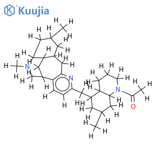 1-acetyl-5-(9,12-dimethyl-6,6a,7,8,9,10,10a,11-octahydro-5H-7,5-azaethano-benzo[5,6]cyclohepta[1,2,-b]pyridin-2-ylmethyl)-7-methyl-quinoline structure