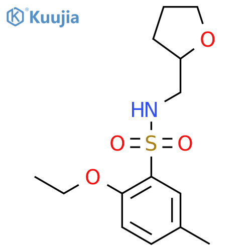 2-ethoxy-5-methyl-N-(oxolan-2-yl)methylbenzene-1-sulfonamide structure