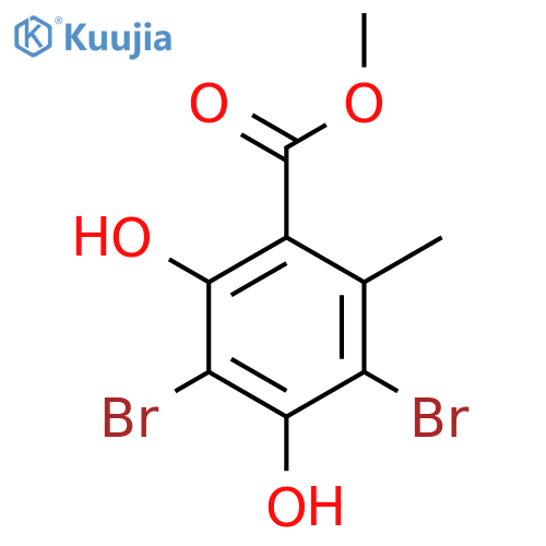 Methyl 3,5-dibromo-2,4-dihydroxy-6-methylbenzoate structure