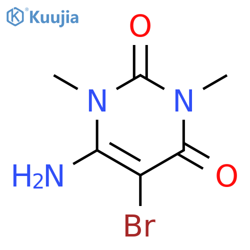 6-amino-5-bromo-1,3-dimethyl-1,2,3,4-tetrahydropyrimidine-2,4-dione structure
