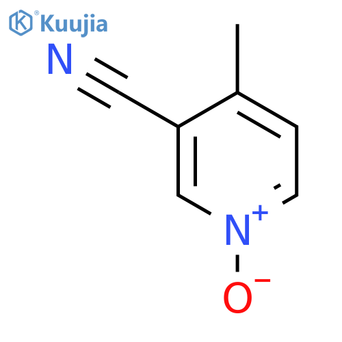 3-Pyridinecarbonitrile,4-methyl-, 1-oxide structure