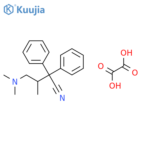 4-(dimethylamino)-3-methyl-2,2-diphenylbutanenitrile;oxalic Acid structure
