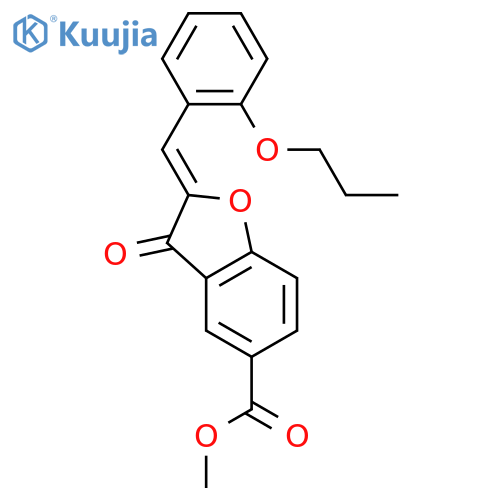 methyl (2E)-3-oxo-2-(2-propoxyphenyl)methylidene-2,3-dihydro-1-benzofuran-5-carboxylate structure