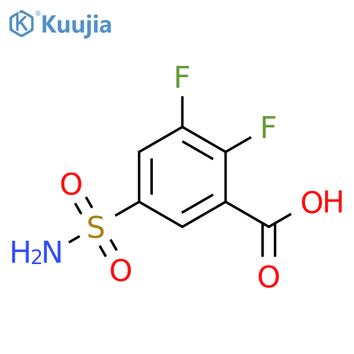 2,3-difluoro-5-sulfamoylbenzoic acid structure