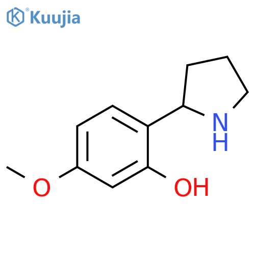 5-methoxy-2-(pyrrolidin-2-yl)phenol structure