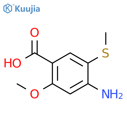 4-Amino-2-methoxy-5-(methylthio)benzoic Acid structure
